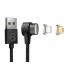 Blackpcs Cable de Carga USB A Macho - Lightning/Micro USB Macho Magnetico, 1 Metro, Negro, para iPod/iPhone/iPad/Android  1