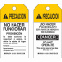 Brady Etiqueta de Precaucion, 5.75" x 3", 25 Etiquetas, Negro/Amarillo/Blanco  1