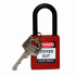 Brady Candado de Llave Safety Padlocks, 38.1mm, Rojo  1