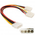 BRobotix Cable de Poder Molex Macho - 2x Molex Hembra, 20cm, Multicolor  1