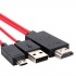 BRobotix Cable para Tablet MHL, HDMI Macho - USB/micro USB Macho, Negro/Rojo  2
