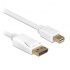 BRobotix Cable DisplayPort 1.2 Macho - Mini DisplayPort Macho, 1.8 Metros, Blanco  1