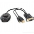 BRobotix Adaptador VGA/3.5mm/USB Macho - HDMI Hembra, Negro  1