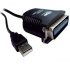 BRobotix Adaptador USB Macho - Centronics 36 pin Macho, Negro  1