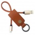 BRobotix Cable de Carga USB A Macho - Lightning Macho, 25cm, Café, para iPhone/iPad  1