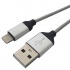BRobotix Cable de Carga Lightning Macho - USB 2.0 A Macho, 1 Metro, Plata, para iPod/iPhone/iPad  1