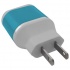BRobotix Cargador USB 161264A, 2x USB 2.0, Azul  4