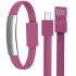 BRobotix Cable Pulsera USB Macho - Micro-USB B Macho, 22cm, Rosa  1