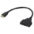 BRobotix Cable HDMI 1.4 Macho - 2x HDMI 1.4 Hembra, 1080p, 30cm, Negro  1