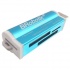 BRobotix Lector de Memoria 180420A, MS Duo/MicroSD/SD, USB 2.0, Azul  2