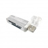 BRobotix Lector de Memoria 180420P, MS Duo/MicroSD/SD, USB 2.0, Plata