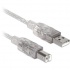 BRobotix Cable USB A Macho - USB B Macho, 5 Metros, Translúcido