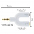 BRobotix Adaptador de Audio 3.5mm Macho - 2x 3.5mm Hembra, Blanco  3