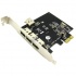 BRobotix Tarjeta PCI Express 204100, Alámbrico, 4x IEEE 1394/Firewire