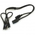 BRobotix Cable de Poder NEMA 5-15P Macho - 2x C13 Hembra, 30cm, Negro  3