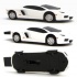 Memoria USB BRobotix 222147, 4GB, USB 2.0, Lamborghini Blanco  2