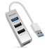 BRobotix Hub USB A 3.0 Macho - 4x USB A, Plata  1