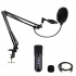 BRobotix Kit Micrófono, Alámbrico, USB, Negro ― Incluye Soporte de Brazo  1