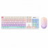 Kit de Teclado y Mouse BRobotix 406986, Inalámbrico, USB/Bluetooth, Multicolor, Español