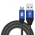 BRobotix Cable USB A Macho - Micro USB B Macho, 1 Metro, Azul  1