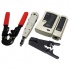 BRobotix Kit de Herramientas para Cables, Pinza Ponchadora, Probador de Cables, Peladora de Cable, Crimpeadora, Negro  1