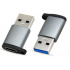 BRobotix Adaptador USB C Hembra - USB A Macho, Gris  1