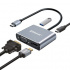 BRobotix Docking Station 4 en 1 USB C, 1x USB 3.0, 1x HDMI, 1x USB 3.0, 1x VGA, 1x USB C, Plata  2
