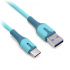 BRobotix Cable Fast Charging USB C Macho - USB A 2.0 Macho, 1 Metro, Aqua  2