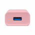 BRobotix Cargador de Pared 6001332, 5V, 1x USB-A, Rosa ― incluye Cable USB A - USB C  3
