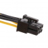 BRobotix Cable de Poder PCI-E 6-pin Macho - 2 x PCI-E 6-pin Hembra, 20.7cm, Amarillo/Negro  3
