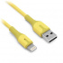 BRobotix Cable de Carga Lightning Macho - USB A Macho, 1 Metro, Amarillo, para iPhone/iPad  2