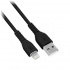 BRobotix Cable de Carga Lightning Macho - USB A Macho, 1 Metro, Negro, para iPhone/iPad  1