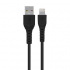 BRobotix Cable de Carga Lightning Macho - USB A Macho, 1 Metro, Negro, para iPhone/iPad  2