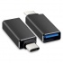 BRobotix Adaptador USB-C Macho - USB Hembra, Negro  1