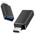 BRobotix Adaptador USB-C Macho - USB Hembra, Negro  2