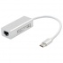 BRobotix Adaptador USB C 3.0 Macho - RJ-45 Hembra, 15cm, Blanco  1