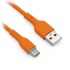 BRobotix Cable de Carga Lightning Macho - USB C Macho, 1 Metro, Naranja, para iPhone/iPad  2