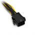 BRobotix Cable de Poder PCI-E (6-pin) Hembra - 2 x PCI-E (8-pin) Macho, 20cm, Negro/Amarillo  2