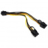 BRobotix Cable de Poder PCI-E (6-pin) Hembra - 2 x PCI-E (8-pin) Macho, 20cm   4