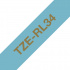 Brother Cinta TZE-RL34 Dorado sobre Azul, Transferencia Térmica, 12 mm x 4 Metros, 1 Pieza  1