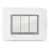 Bticino Placa de Pared 28603WQ, 3 Puertos, Blanco  3