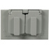 Bticino Tapa para Intemperie CA8-GH, 2 Puertos, Gris  1