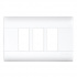 Bticino Placa de Pared E5N3BN, 3 Puertos, Blanco