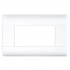 Bticino Placa Ciega de Pared E5N4BN, 4 Puertos, Blanco - incluye Chasis