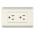 Bticino Tomacorriente E6028N, 2 Enchufes, 127V, 15A, Marfil  1