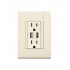 Bticino Tomacorriente E6028NUSBPTLM, 2 Enchufes, 125V, 15A, Marfil