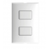 Bticino Placa con Apagador FZA5153, 2 Interruptores, 127V, 10A, Blanco