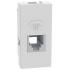 Bticino Placa de Pared JW4257RJ11Q, RJ-11, 1 Puerto, Blanco  1