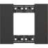 Bticino Placa de Pared KA4802KG, 2 Puertos, Negro  1