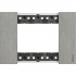 Bticino Placa de Pared KA4803ZG, 3 Puertos, Acero  1